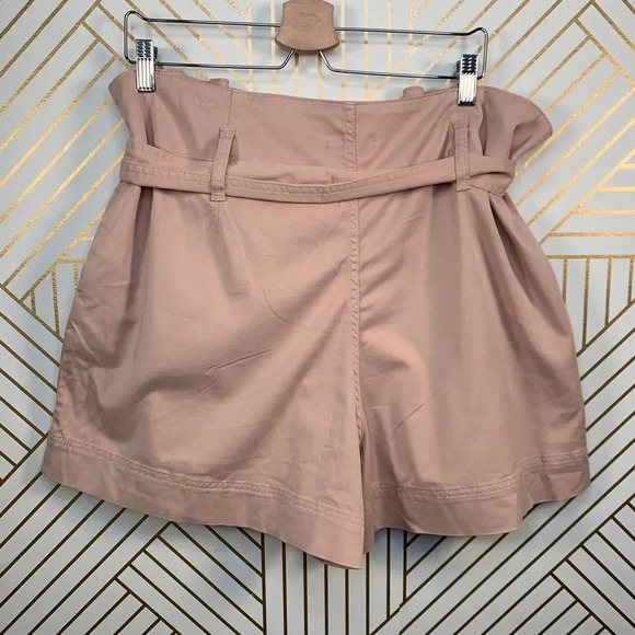 Topshop Utility Paperbag Shorts in Nude Beige Size 14 - Picture 6 of 9
